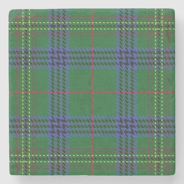 Old Scots Tavern Clan Kennedy Tartan Stone Coaster (Front)