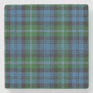 Old Scots Tavern Clan Lyon Tartan Stone Coaster