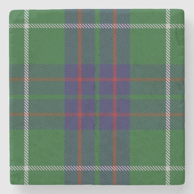 Old Scots Tavern Clan MacIntyre Tartan Stone Coaster (Front)
