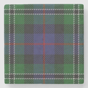 Old Scots Tavern Clan Rose Hunting Tartan Stone Coaster