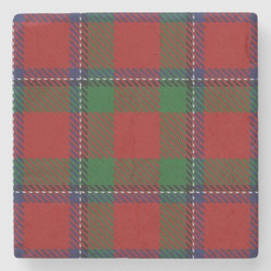 Old Scots Tavern Clan Sinclair Tartan Stone Coaster