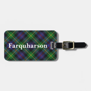 Old Scotsman Clan Farquharson Tartan Luggage Tag