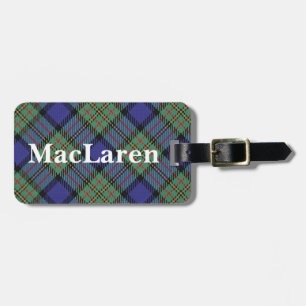 Old Scotsman Clan MacLaren Tartan Luggage Tag