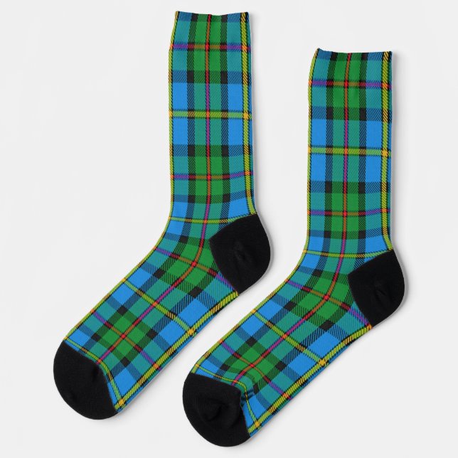 Old Scottish Clan MacLeod of Harris Tartan Socks (Left)