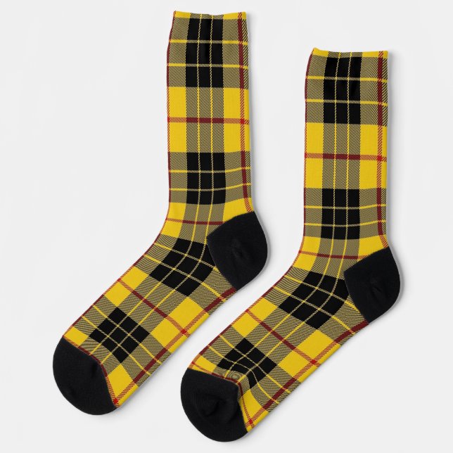 Old Scottish Clan MacLeod of Lewis Tartan Socks (Left)