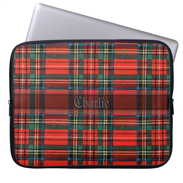 Old Scottish Tartan Laptop Sleeve (Front)