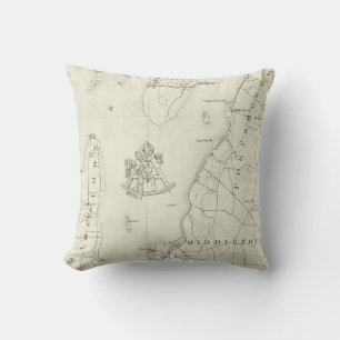 Old Sea Chart Throw Pillow
