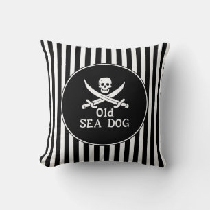 Old Sea Dog Throw Pillow