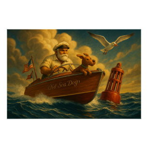 Old Sea Dogs: a sailor and his trusty canine Poster