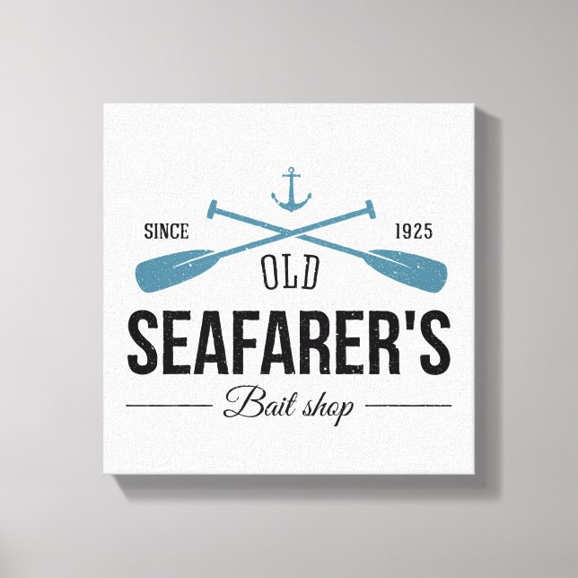 Old Seafarers Bait Shop Canvas Print (Front)