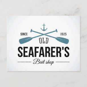 Old Seafarers Bait Shop Postcard