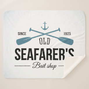 Old Seafarers Bait Shop Sherpa Blanket