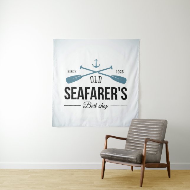 Old Seafarers Bait Shop Tapestry (In Situ (Horizontal))