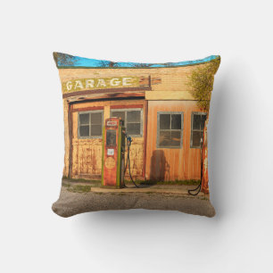 Old service station in rural Utah, USA. vintage, Cushion