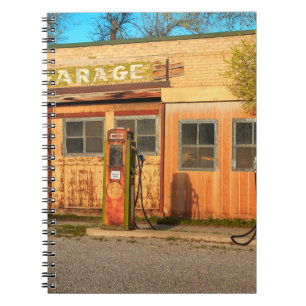 Old service station in rural Utah,  USA. vintage,  Notebook