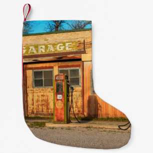 Old service station in rural Utah, USA. vintage, Small Christmas Stocking