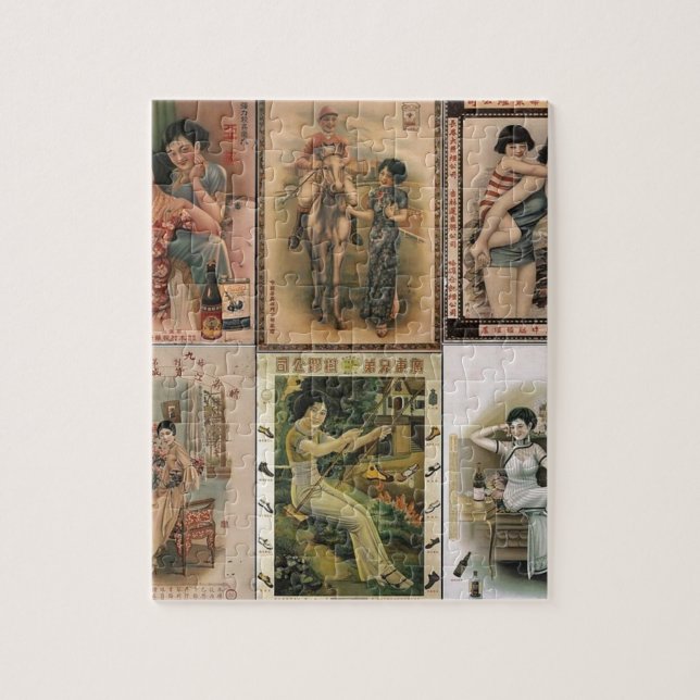 Old Shanghai Poster Women Jigsaw Puzzle (Vertical)