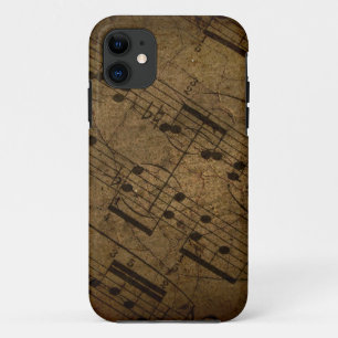 Old sheet musical score, grunge music notes Case-Mate iPhone case