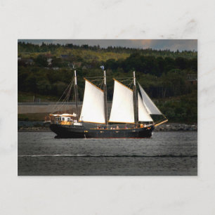Old ship postcard