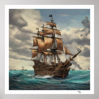 Old Ship Poster