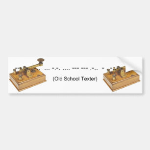 Old Shool Texter Bumper Sticker