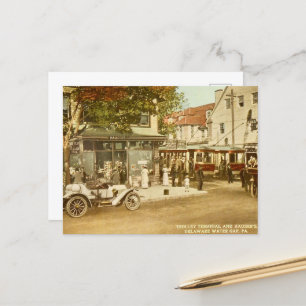 Old Shopping hauser souvenir store picture Holiday Postcard
