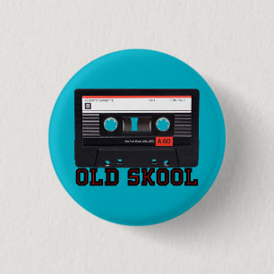 Old Skool - Cassette Tape 3 Cm Round Badge