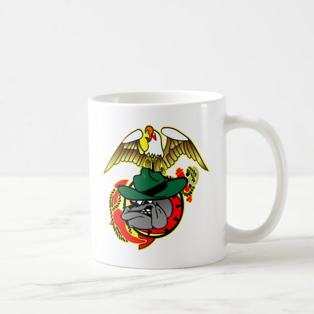 Old Skool Eagle Bulldog Anchor Coffee Mug (Right)