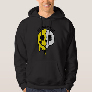 Old Skool Forever Skull Face Original Raver Raving Hoodie
