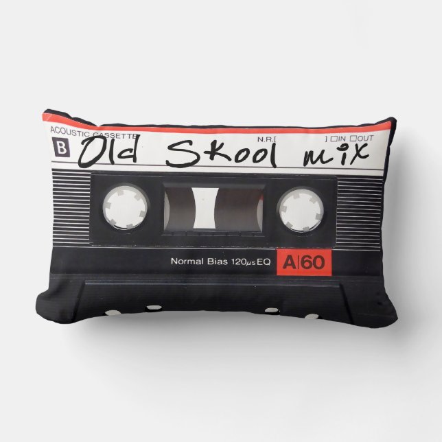 Old Skool Mix Lumbar Pillow 13" x 21" (Front)