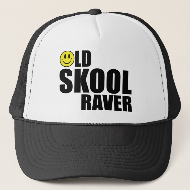 Old Skool Raver 2 (White) Trucker Hat (Front)