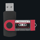 Old Skool Red and Black Cassette Mix Tape USB Flash Drive<br><div class="desc">Old Skool Red and Black Cassette Mix Tape USB Flash Drive. Write a different message on side A and side B. Create a sense of nostalgia for those 80's & 90's music lovers. Share photos and videos as well as your favorite tunes. Add your own messages and playlists for a...</div>