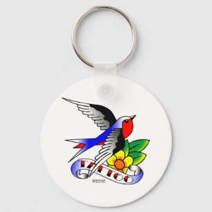 Old Skool Tattoo Swallow Key Ring