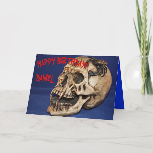 Old Skull Birthday  Card (Front)