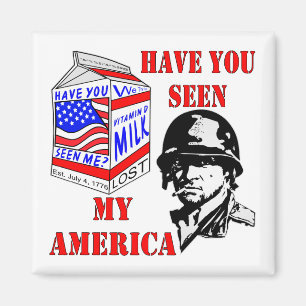 Old Soldier Have You Seen My Missing America Magnet