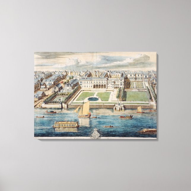 Old Somerset House on the Strand, engraved by Jean Canvas Print (Front)