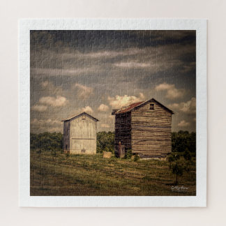 Old Southern Tobacco Barns Jigsaw Puzzle