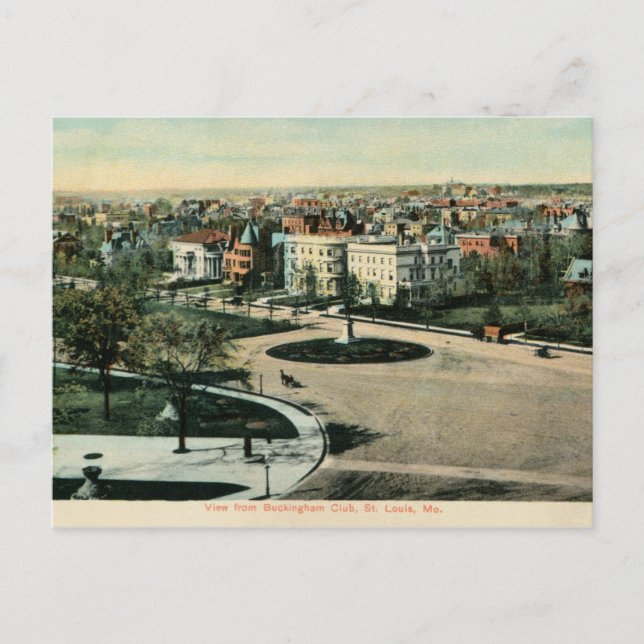 Old St. Louis MO Panoramic view Postcard (Front)
