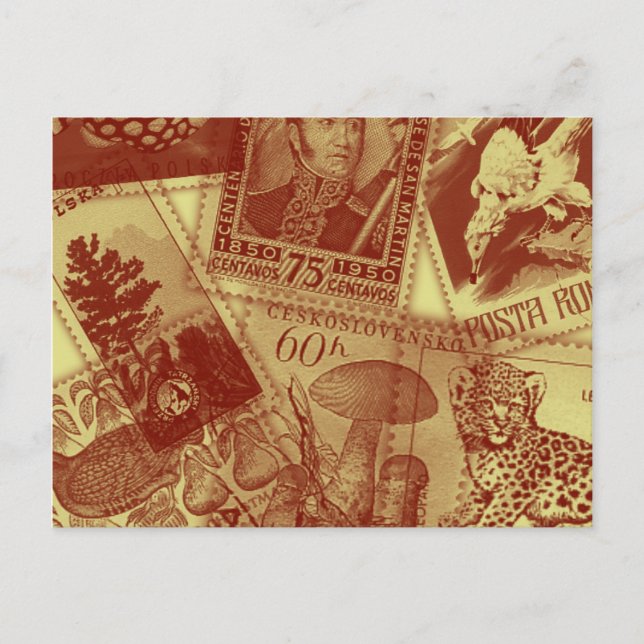 Old Stamps Postcard (Front)