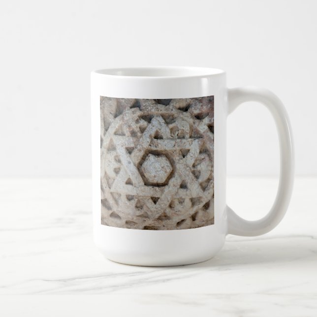 Old Star of David carving, Israel Coffee Mug (Right)