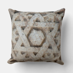 Old Star of David carving, Israel Cushion
