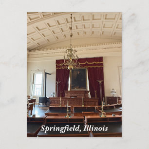 Old State Capitol in Springfield, IL Holiday Postcard