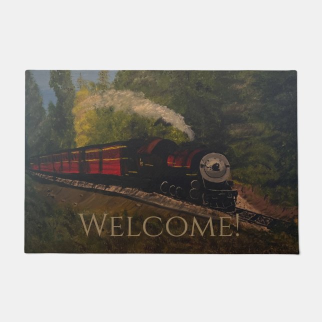 Old Steam Engine, Original by Gary Poling Doormat (Front)