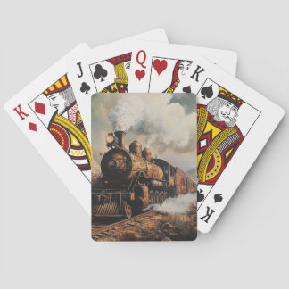 Old Steam Engine Playing Cards