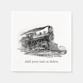 Old Steam Locomotive Napkin