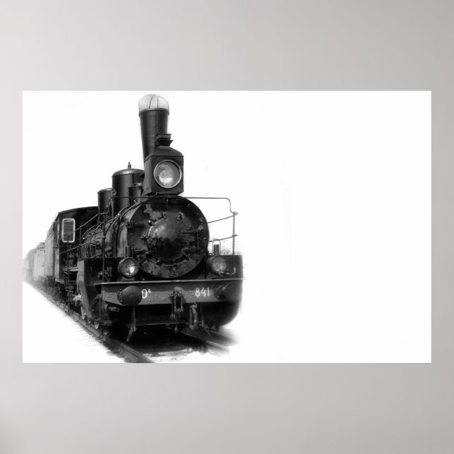 Old steam locomotive poster (Front)