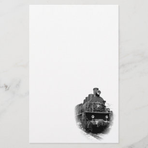 Old steam locomotive stationery
