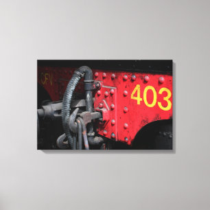 Old Steam Train Le Mastrou 403 Steam Engine Canvas Print