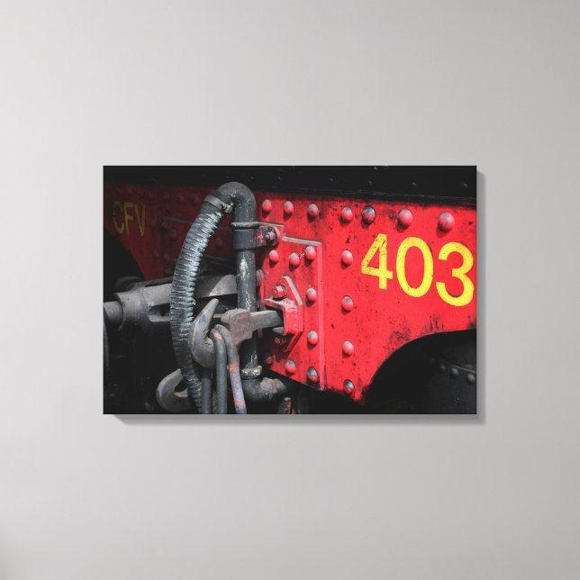 Old Steam Train Le Mastrou 403 Steam Engine Canvas Print (Front)