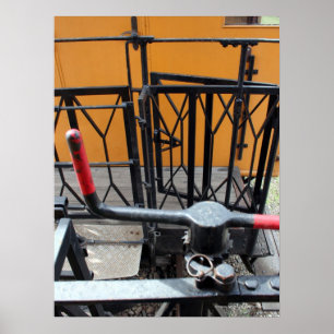 Old Steam Train Le Mastrou Waggon Crank Poster